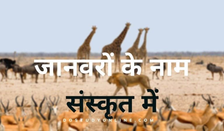 जानवरों के नाम संस्कृत में