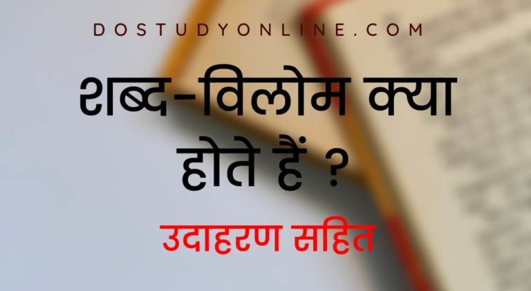 Vilom Shabd - Hindi (Antonyms)