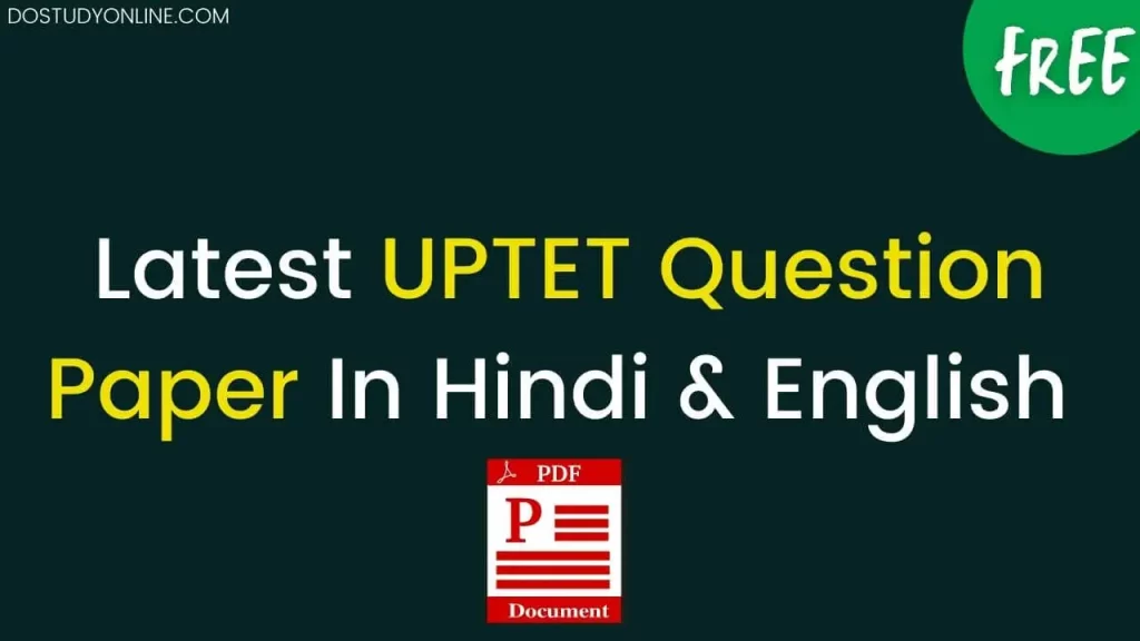 Latest-UPTET-Question-Paper-In-Hindi-English