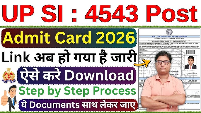 UP Police SI Admit Card 2026